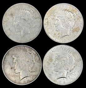 (4) U.S. Silver Peace Dollars