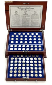 98pc U.S. Complete 20th Century Dime Treasury Collection