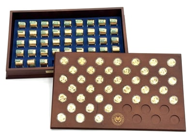 U.S. Presidential Dollars Collection Set in Wooden Display FV $513.00