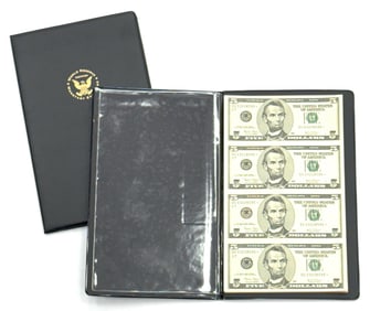 (2) 2003 $5 Federal Reserve Note Sequential Uncut Sheets