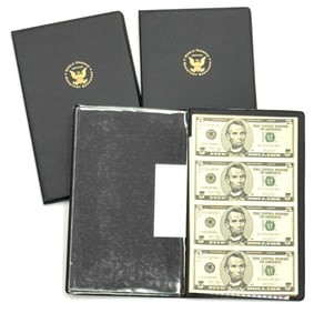 (3) 2003 $5 Federal Reserve Note Sequential Uncut Sheets