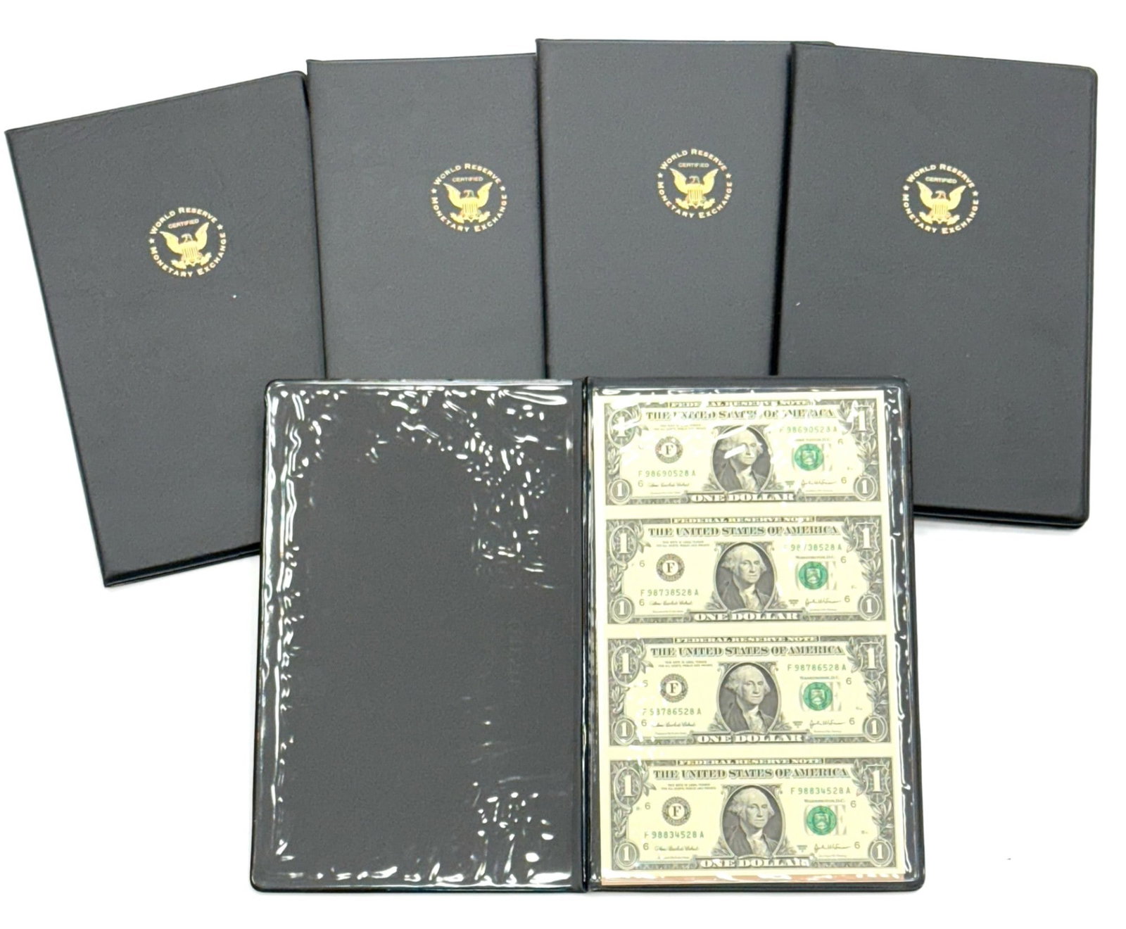 (5) 2003 $1 Federal Reserve Note Sequential Uncut Sheets: (5) 2003 $1 Federal Reserve Note Sequential Uncut Sheets.? These sequential uncut sheets both include 4 $1.00 Federal Reserve Notes and come in protective billfold.? Total FV $20.00
