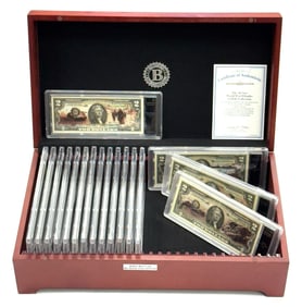 17pc $2 U.S. Federal Reserve WWII Battles Bank Notes Set