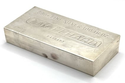 100 Troy Ounces ENGLEHARD 999+ Fine Silver Bar