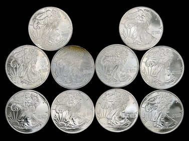 (10) Walking Liberty .999 Silver One Ounce Rounds