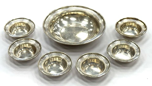 Vintage Sterling Silver Serving, Candy / Nut Bowls Set of 7