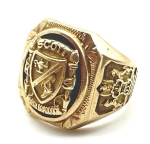 10K Yellow Gold 1933 North Braddock, Pennsylvania Scott Highschool Class Ring