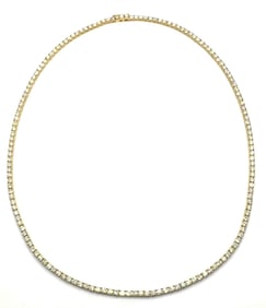 14K Yellow Gold and 11.51ctw Genuine Diamond Necklace