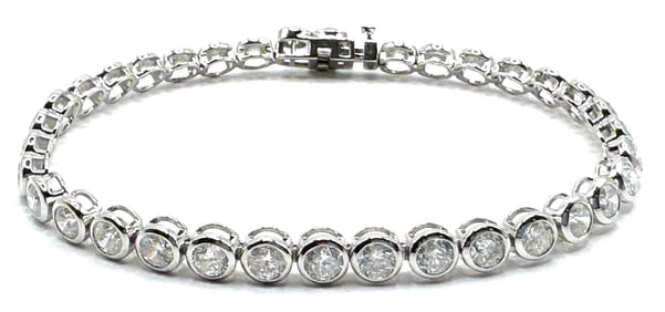 Platinum 9.2ctw Diamond Tennis Bracelet