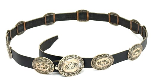 Sterling Navajo Native American Concho Belt