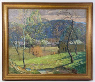 Louis Oscar Griffith April Afternoon Oil On Canvas