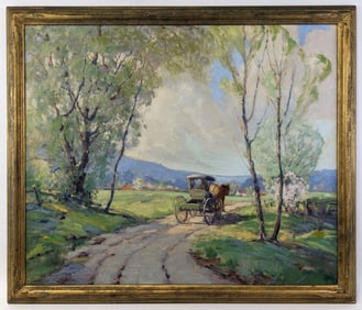 Georges La Chance Horse & Buggy Oil on Canvas