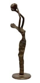 Mid Century Bronze Abstract Figural Sculpture