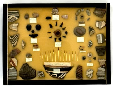 Native American Artifact Collection in Display