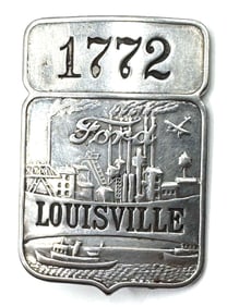 FORD Employee Badge 1772 Louisville, KY