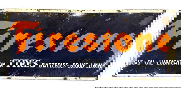 Firestone Advertising SS Porcelain Sign