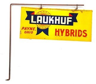 LAUKHUF Hybrids Payne, OH Seed Corn DS Metal Advertisement Sign