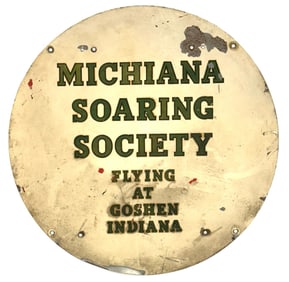 Michiana Soaring Society Flying at Goshen, IN SS Advertisement Metal Sign