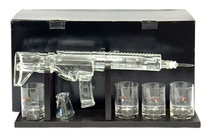 The Wine Savant Gun Decanter Set NIB