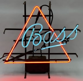 Vtg. Bass Beer Neon Advertisement Sign