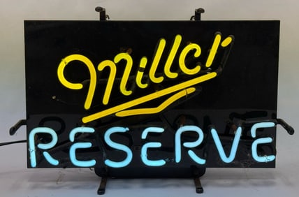Vtg. Miller Reserve Neon Advertisement Sign