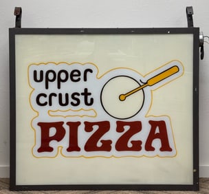 Upper Crust PIZZA DS Hanging Lighted Advertising Sign