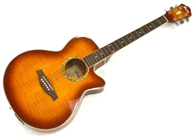 Ibanez Acoustic-Electric Sunburst Flamed Guitar