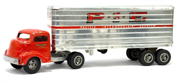 1950's Smitty Toys Smith-Miller GMC Pacific Intermountain Express (P.I.E) Tractor Trailer