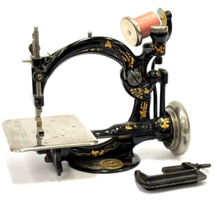 Willcox & Gibbs Black Sewing Machine Pat In USA & Great Britain