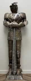 Tin Medieval Knight Suit of Armour Statue
