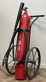 Vtg. Indianapolis Motor Speedway Co2 Rolling Fire Extinguisher Cart