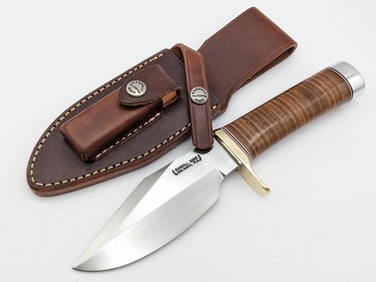 Randall Model 19 Bushmaster 5in Fixed Blade Knife w/ Leather Sheath