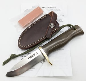 Randall Stainless Steel Fireman Special w/ Sheath, Stone, and Papers