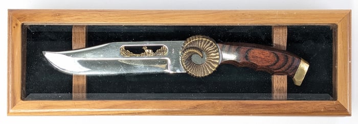 Ltd Kershaw Rams Horn Hunting Knife w/ Display