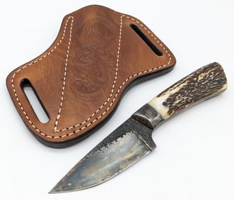 Weyand Knives EDC Stag Handle Hand Made Knife w/ Sheath