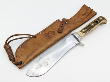 1969 Puma White Hunter 6377 Hunting Knife w/ Sheath