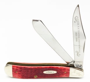Ltd 1989 Case XX Centennial Red Bone Dog Leg Jack Knife R6240