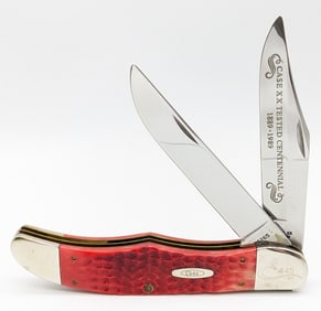 Ltd 1989 Case XX Centennial Red Bone Folding Hunter R6265