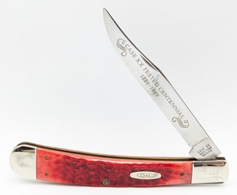 Ltd 1989 Case XX Centennial Red Bone Large Trapper R6151