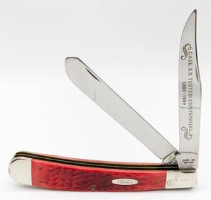 Ltd 1989 Case XX Centennial Red Bone Large Trapper R6251