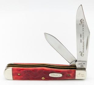 Ltd 1989 Case XX Centennial Red Bone Small Coke Bottle R6225 1/2