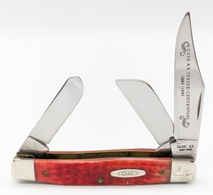 Ltd 1989 Case XX Centennial Red Bone 3-Blade Stockman R6392