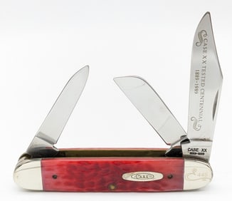Ltd 1989 Case XX Centennial Red Bone Cattle Knife R6345 1/2