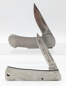 Ltd 1989 Case XX Centennial Stainless Steel Lockback Knives M1054 & 059L