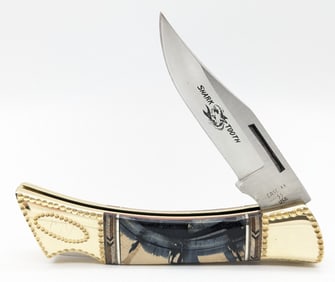 1980 Case XX Michael Prater Mammoth Tooth Handle Shark Tooth Lock Back Knife P197