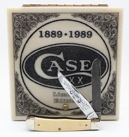 Ltd 1989 Case XX 100th Anni "Exotic Bone" Trapper IV254 w/ Case