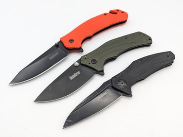 (3) Kershaw Flipper Folder Knives