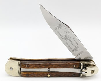 Ltd 2010 Hubertus Solingen Custom Cheetah Lever Lock Auto Knife