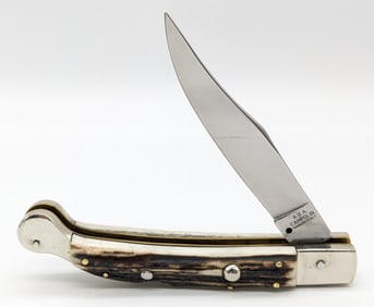 Ltd 2017 AGA Campolin Sahara Stag Switchblade Lockback Knife