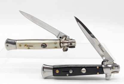 Jaguar and Milano Italian Stiletto Switchblade Knives